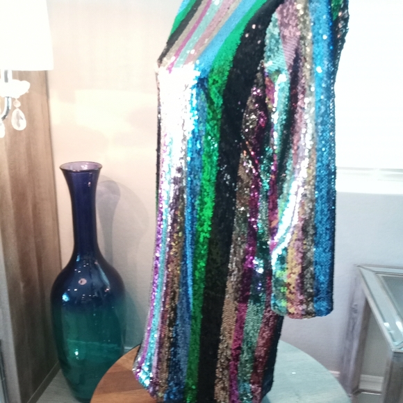 Sanctuary Sequined Over the Rainbow PRIDE LBGTQ Fun Party Dress Small NWT - Picture 11 of 16